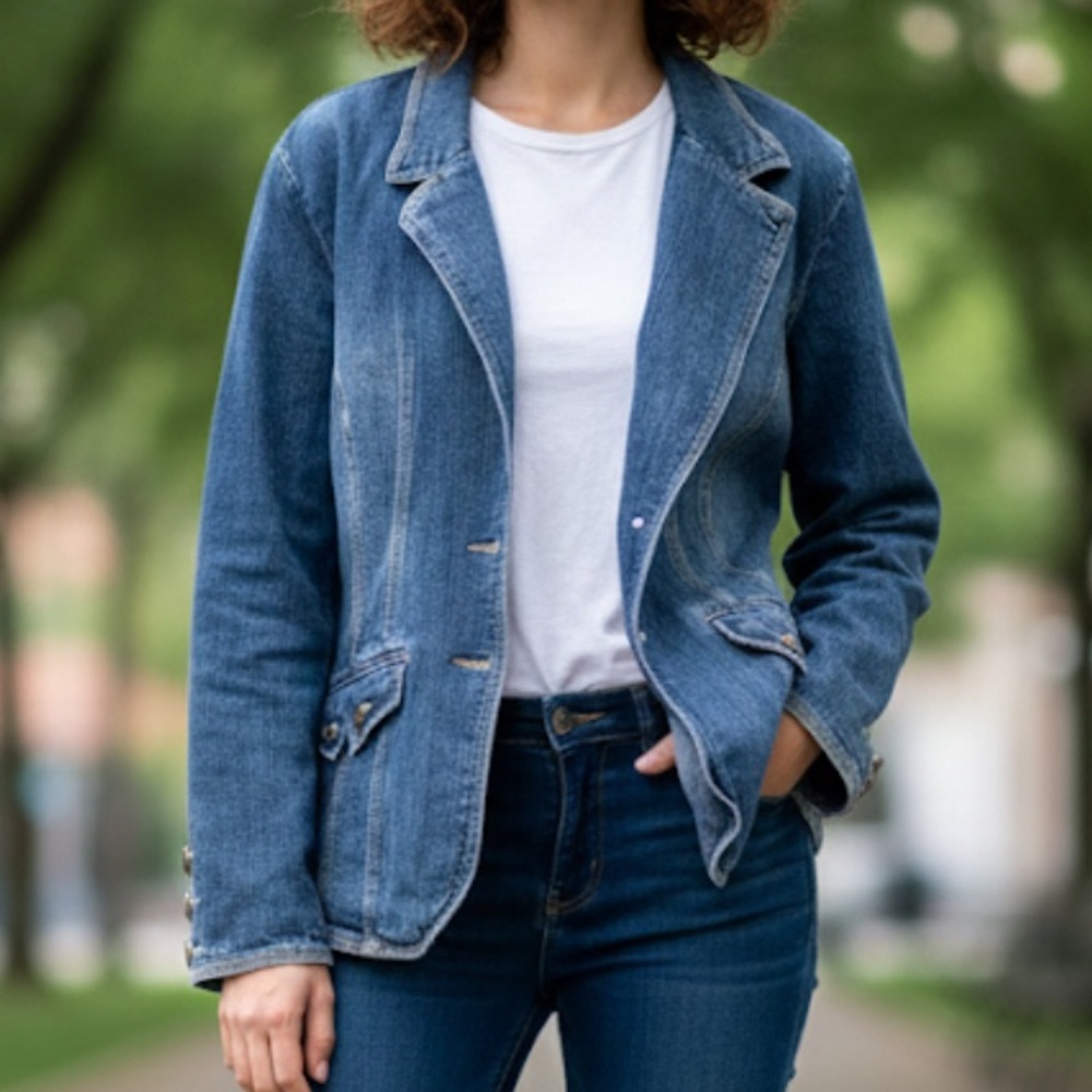 MXM Steampunk Denim Blazer Large 22”